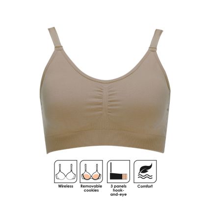 A STAR-BUY! JUST-YOU 24/7 COMFORT BRALETTE - BASIC NUDE