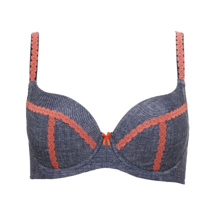 pepita denim demi bra