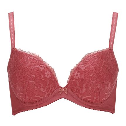 carina padded push-up bra - red