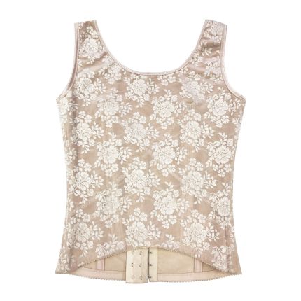 contour floral cinched waist vest