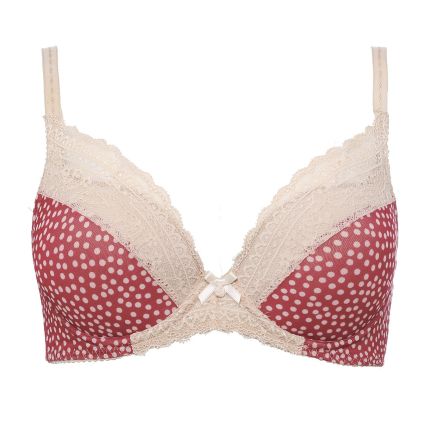 olivia polkadot print padded bra