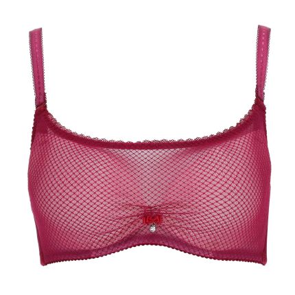 serena push-up bandeau bra - deep rose pink