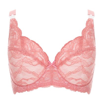 priscilla high coverage nursing bra - pretty in pink